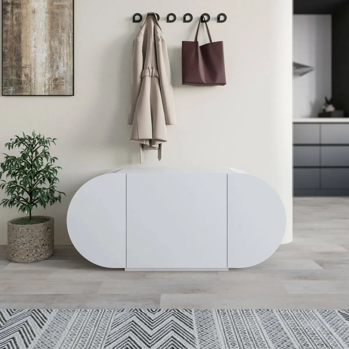 Scarpiere > Dmora Scarpiera 2 ante bianca 110x50h cm - Sequoia Bianco