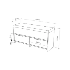 Scarpiere > Dmora Scarpiera 3 ante bianca 106x50h cm - Tapah Bianco