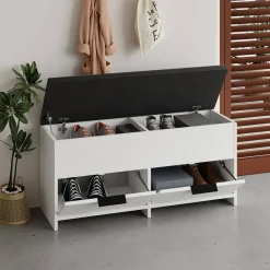 Scarpiere > Dmora Scarpiera 3 ante bianca 106x50h cm - Tapah Bianco