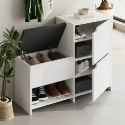 Scarpiere > Dmora Scarpiera 2 ante bianca 101x80h cm - Tokage Bianco