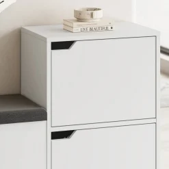 Scarpiere > Dmora Scarpiera 2 ante bianca 101x80h cm - Tokage Bianco