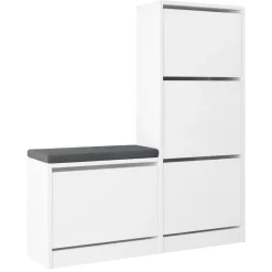 Scarpiere > Dmora Scarpiera 4 ante bianca 107x55h cm - Velma Bianco