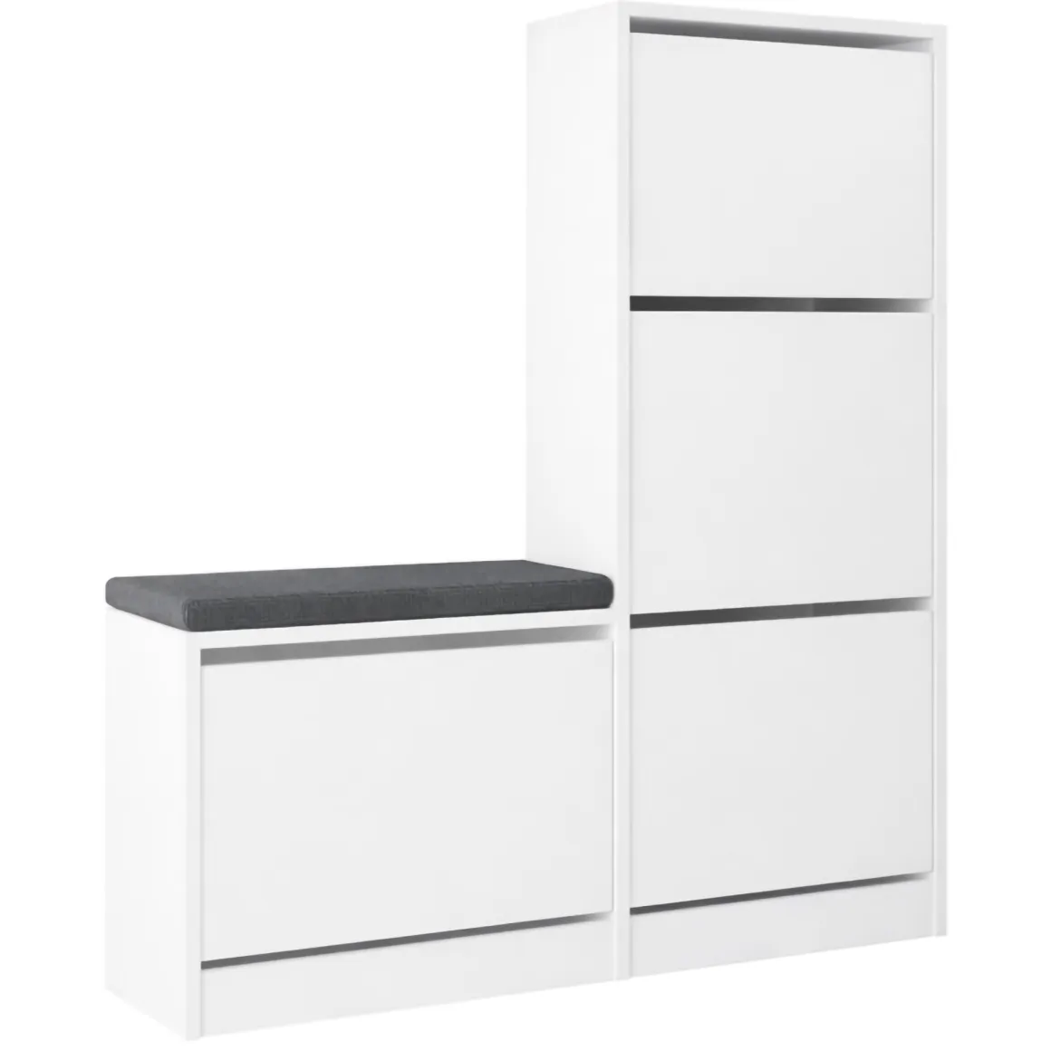 Scarpiera 4 ante bianca 105x118h cm - Velma