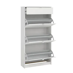 Scarpiere > Dmora Scarpiera 3 ante e 1 cassetto bianca 70x139h cm - Mandukhai Bianco