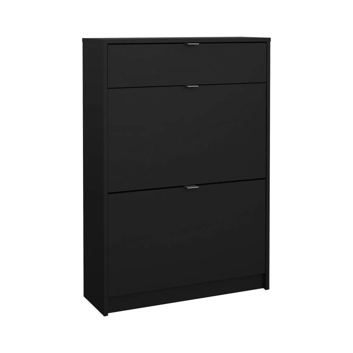Scarpiera 2 ante e 1 cassetto nera 70x101h cm - Theophile