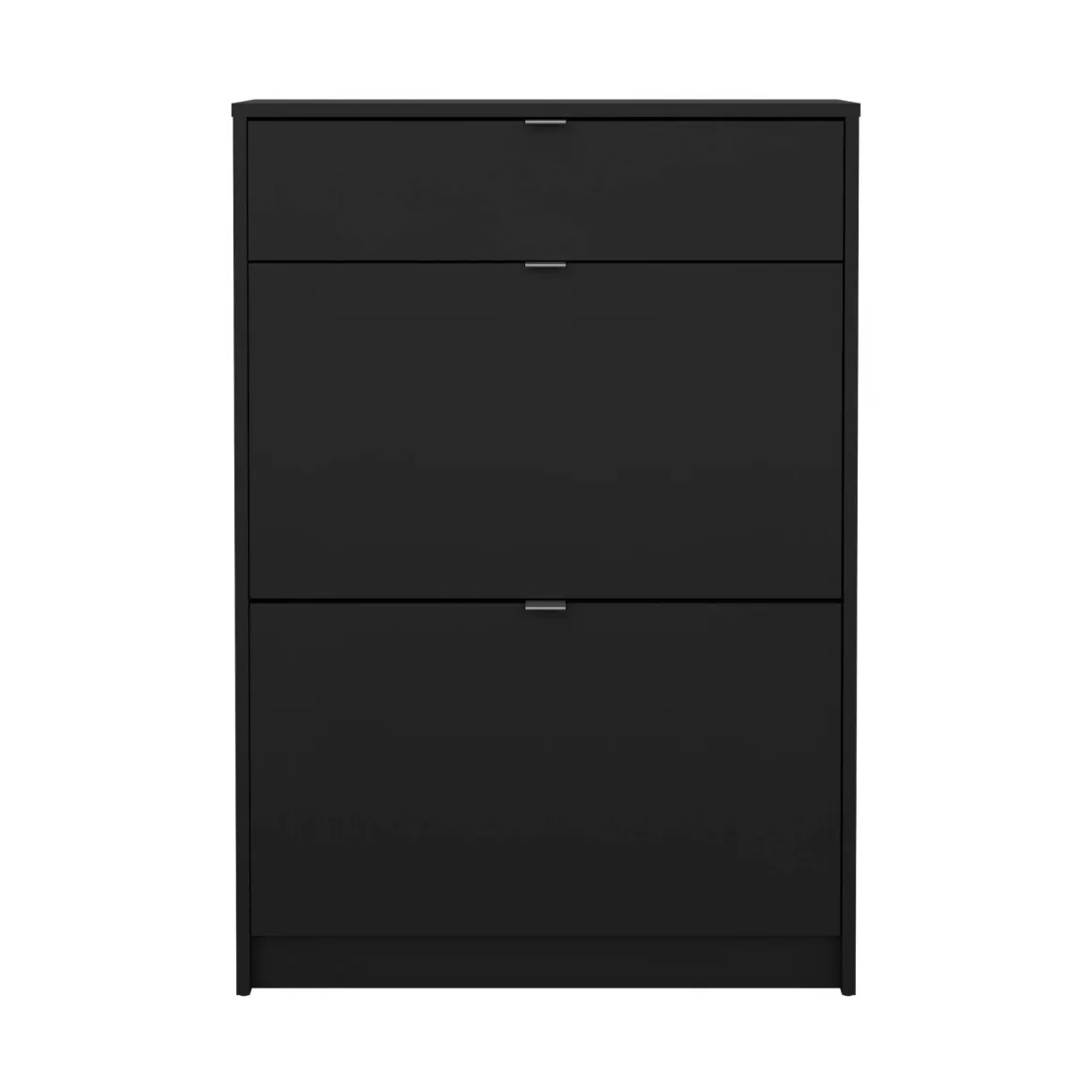 Scarpiera 2 ante e 1 cassetto nera 70x101h cm - Theophile