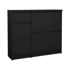 Scarpiere > Dmora Scarpiera 3 ante e 1 cassetto nera 70x139h cm - Mandukhai Nero