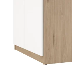 Scarpiere > Dmora Scarpiera 2 ante e 1 cassetto rovere e bianca 80x111h cm - Angilops Bianco, Marrone Rovere