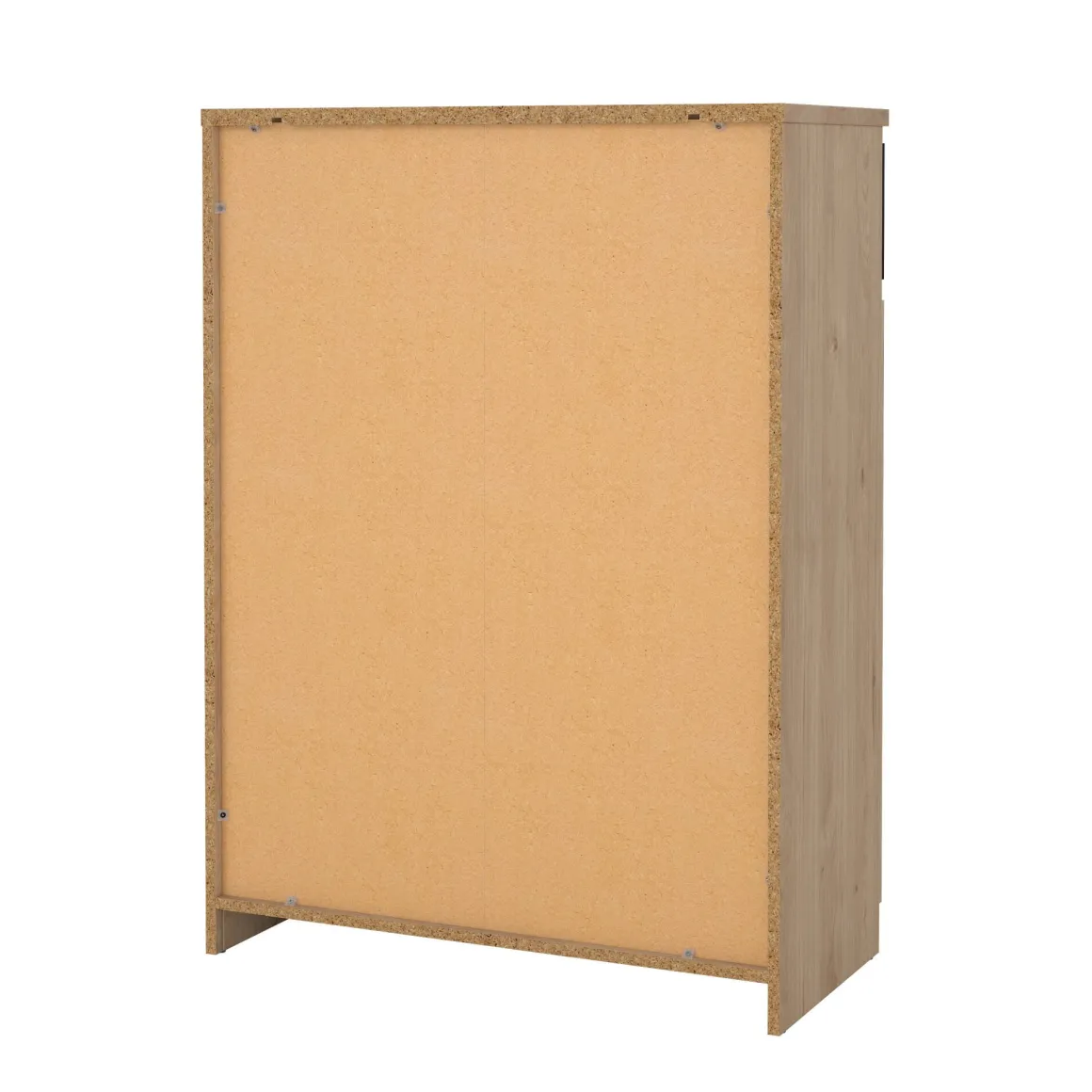 Scarpiera 2 ante e 1 cassetto rovere e nera 80x111h cm - Angilops