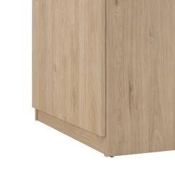 Scarpiera 2 ante e 1 cassetto rovere e nera 80x111h cm - Angilops