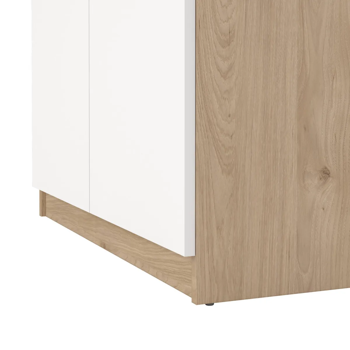Scarpiere > Dmora Scarpiera 4 ante e 1 cassetto rovere e bianca 80x191h cm - Jangmi Bianco, Marrone Rovere