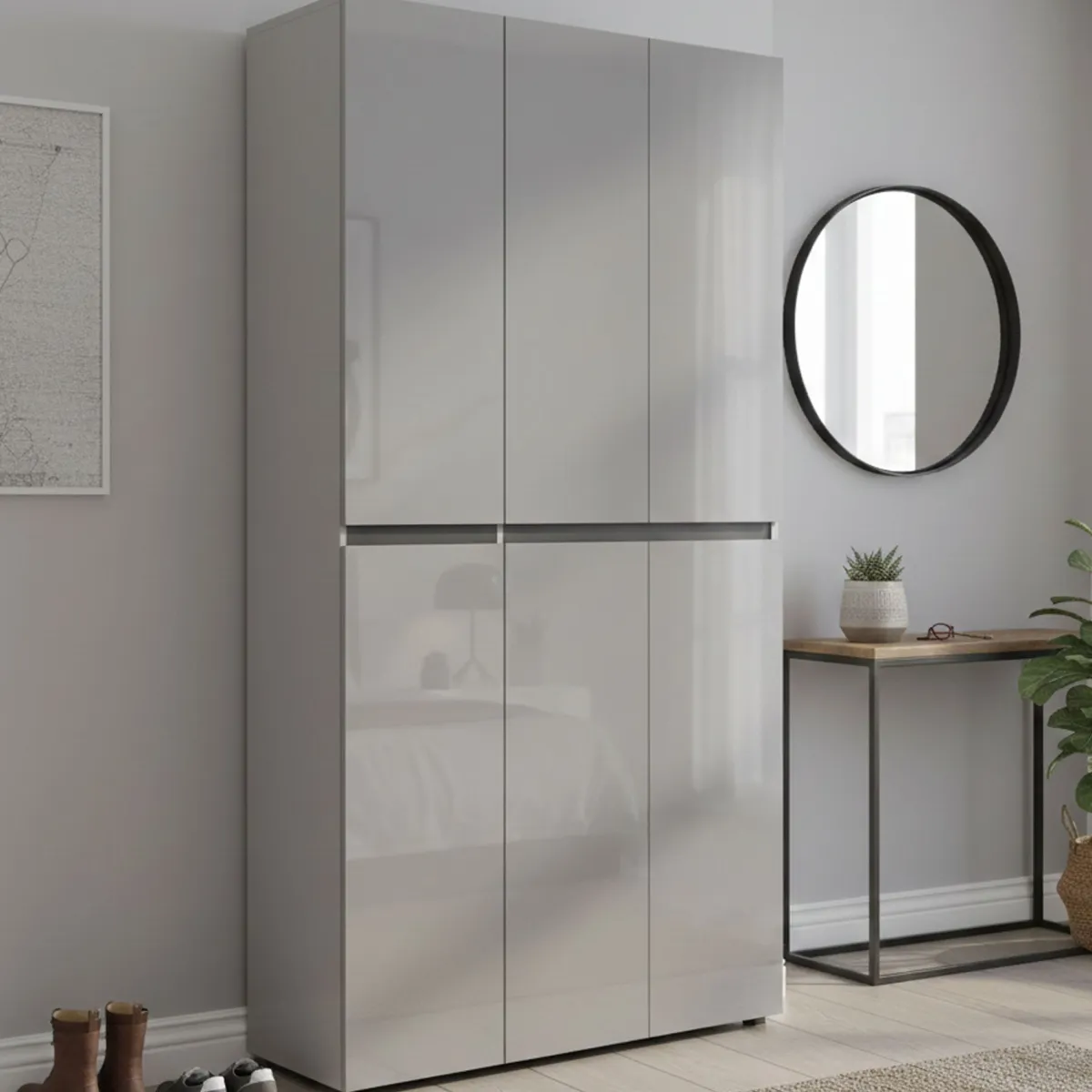 Scarpiere > Dmora Scarpiera 6 ante grigia 122x200h cm - Diva Grigio