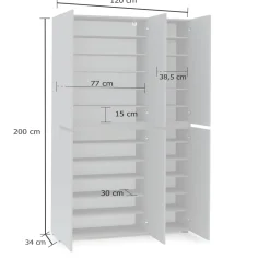 Scarpiere > Dmora Scarpiera 6 ante grigia 122x200h cm - Diva Grigio