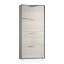 Bagno|Scarpiere > Dmora Scarpiera 4 ante larice 67x147h cm - Adeindein Marrone Larice
