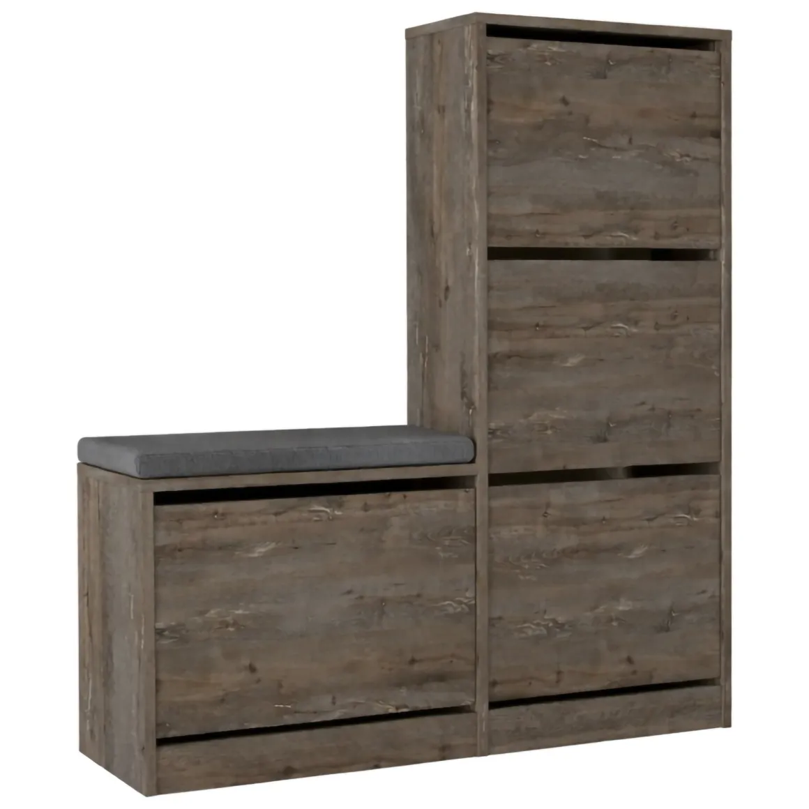 Scarpiera 4 ante marrone 105x119h cm - Velma