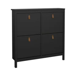 Scarpiere > Dmora Scarpiera 4 ante nera 102x102h cm - Actinidia Nero