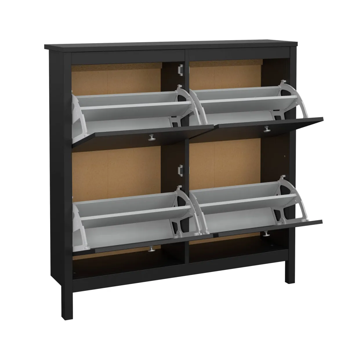 Scarpiere > Dmora Scarpiera 4 ante nera 102x102h cm - Actinidia Nero