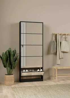 Scarpiere > Dmora Scarpiera 5 ante nera 71x181h cm - Angiolo Nero