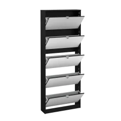 Scarpiere > Dmora Scarpiera 5 ante nera 71x181h cm - Angiolo Nero