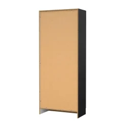 Scarpiera 2 ante nera 69x170h cm con ripiani regolabili - Erinni
