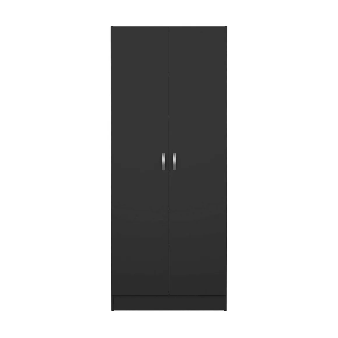 Scarpiera 2 ante nera 69x170h cm con ripiani regolabili - Erinni