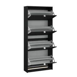 Scarpiere > Dmora Scarpiera 4 ante nera 70x162h cm - Epidoto Nero