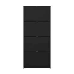 Scarpiere > Dmora Scarpiera 4 ante nera 70x162h cm - Epidoto Nero