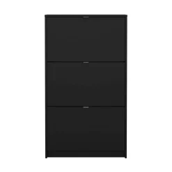 Scarpiera 3 ante nera 70x123h cm - Irina