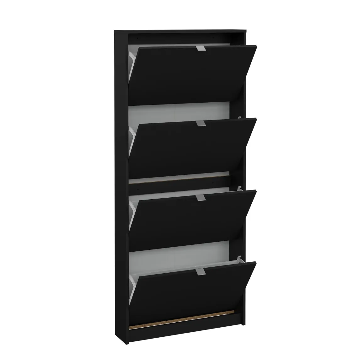 Scarpiera 4 ante nera 70x162h cm 12 paia - Desideria