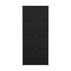Scarpiera 4 ante nera 70x162h cm 12 paia - Desideria