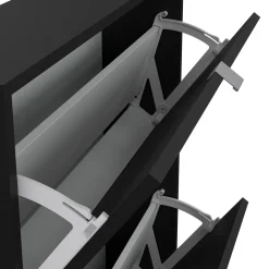 Scarpiere > Dmora Scarpiera 2 ante nera 70x85h cm - Turchese Nero