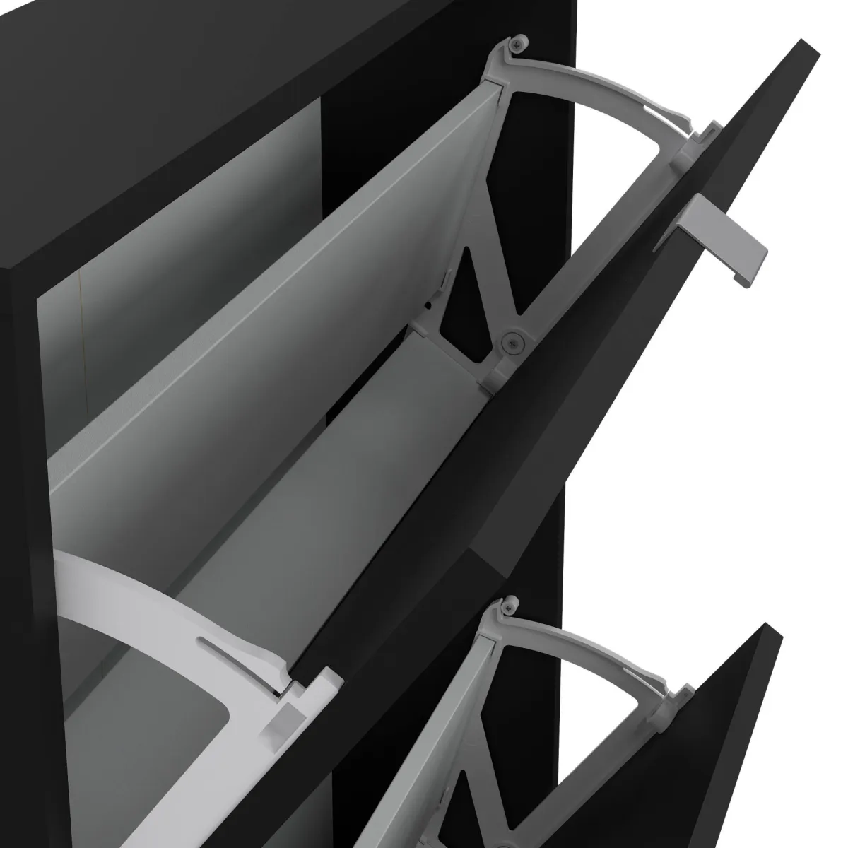 Scarpiere > Dmora Scarpiera 2 ante nera 70x85h cm - Turchese Nero