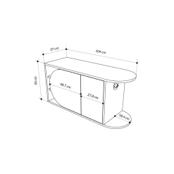 Bagno|Scarpiere > Dmora Scarpiera 2 ante noce e bianca 60x200h cm - Sebastien Bianco, Marrone Noce