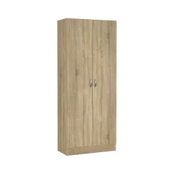 Scarpiere > Dmora Scarpiera 2 ante quercia 69x170h cm ripiani regolabili - Erinni Marrone Quercia