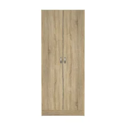 Scarpiere > Dmora Scarpiera 2 ante quercia 69x170h cm ripiani regolabili - Erinni Marrone Quercia