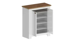 Bagno|Scarpiere > Dmora Scarpiera 2 ante rovere 84x100h cm - Adriatica Marrone Rovere