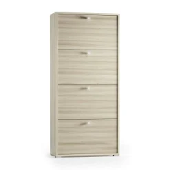 Bagno|Scarpiere > Dmora Scarpiera 4 ante rovere 67x147h cm - Adeindein Marrone Rovere