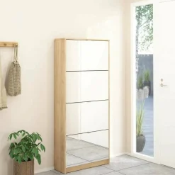 Scarpiere > Dmora Scarpiera 4 ante rovere 70x162h cm - Aepytus Marrone Rovere