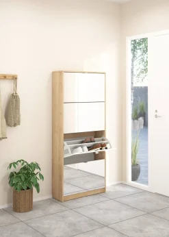 Scarpiere > Dmora Scarpiera 4 ante rovere 70x162h cm - Aepytus Marrone Rovere
