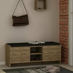 Bagno|Scarpiere > Dmora Scarpiera 2 ante rovere 110x43h cm - Axar Marrone Rovere