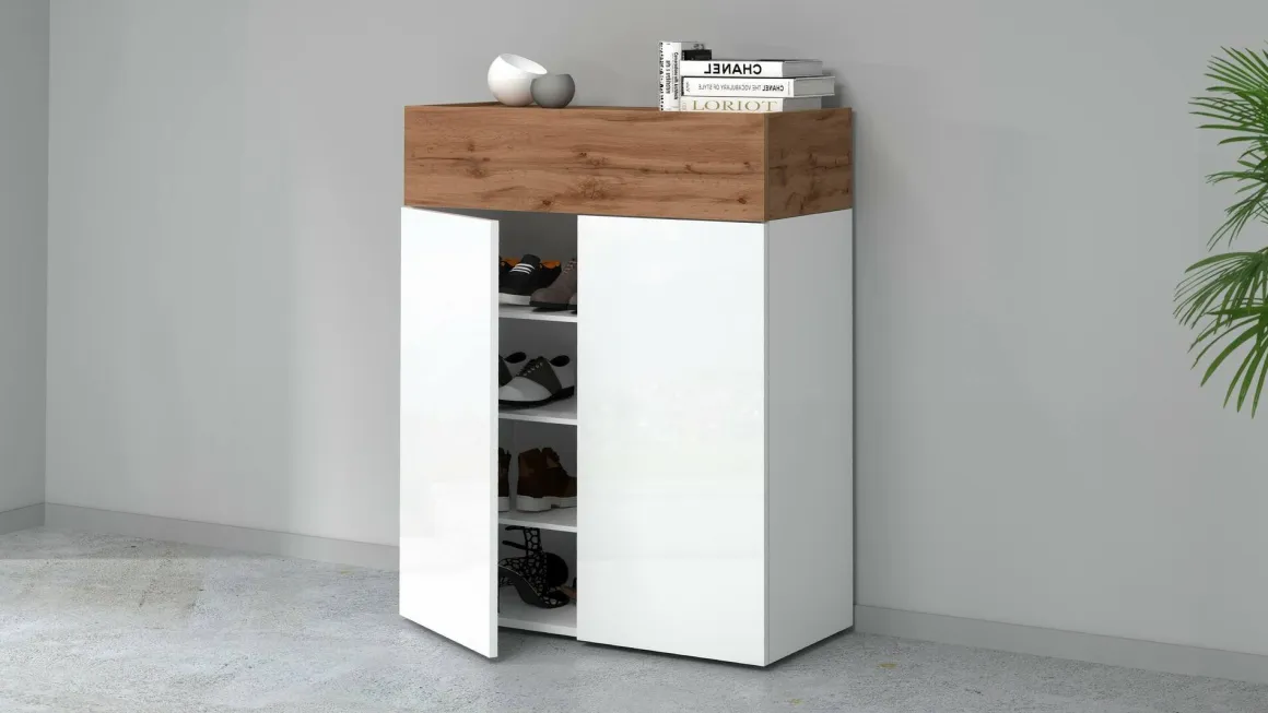 Scarpiera 3 ante rovere 76x100h cm - Nala
