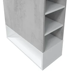 Bagno|Scarpiere > Dmora Scarpiera aperta con 1 cassetto cemento e bianca 67x119h cm - Idea Bianco, Grigio Cemento