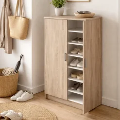 Scarpiera basic 2 ante rovere 54x108h cm - Abram
