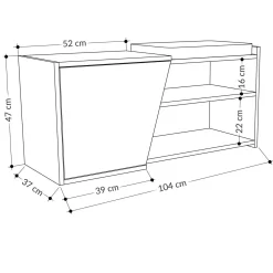 Scarpiera bassa legno 104x37h cm - Neneng