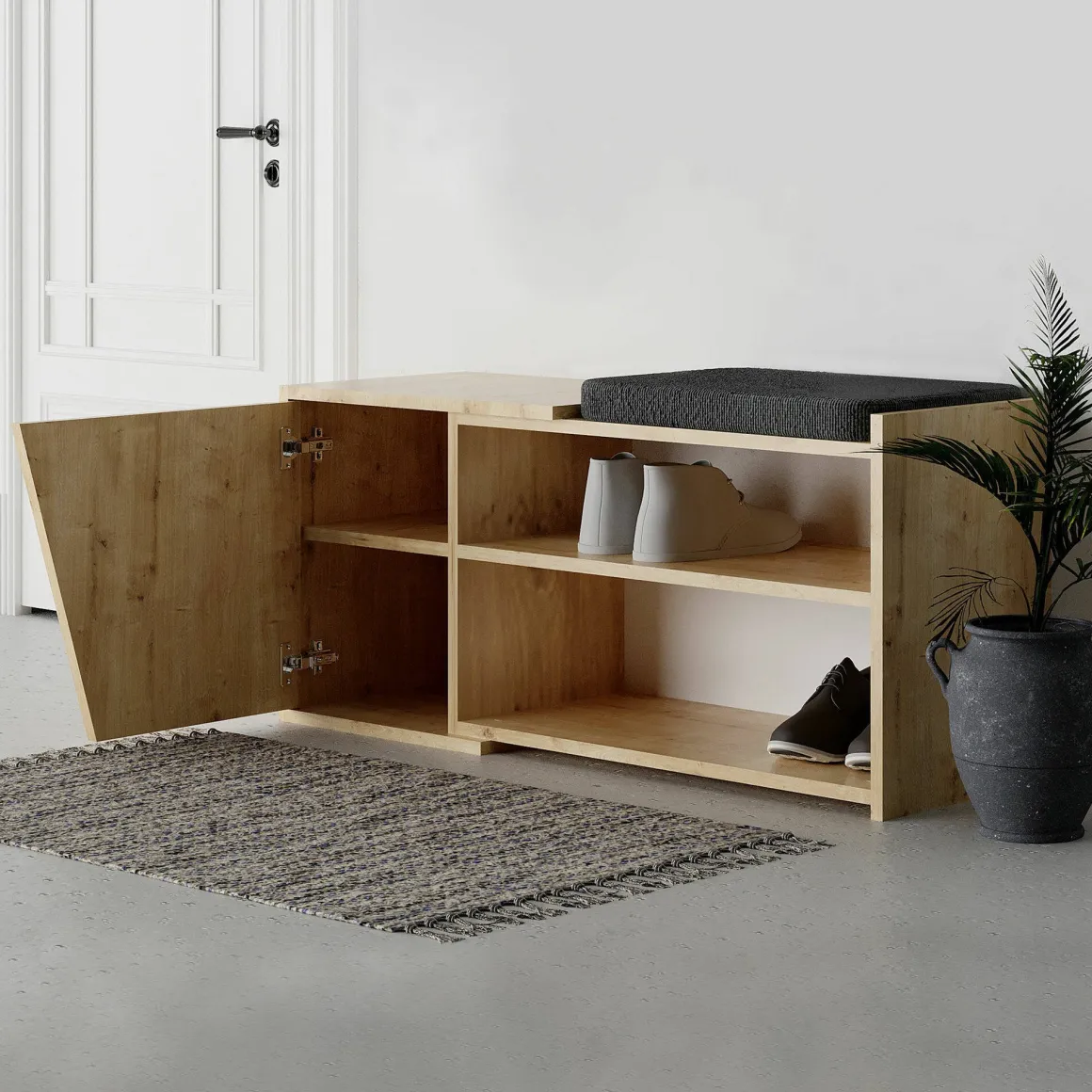 Scarpiera bassa legno 104x37h cm - Neneng