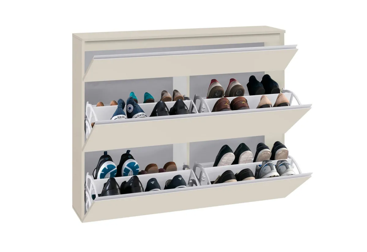 Scarpiere > Dmora Scarpiera 9 Ripiani 16 Paia 120x26.5x108h cm, 9 Vani - Marconi Beige