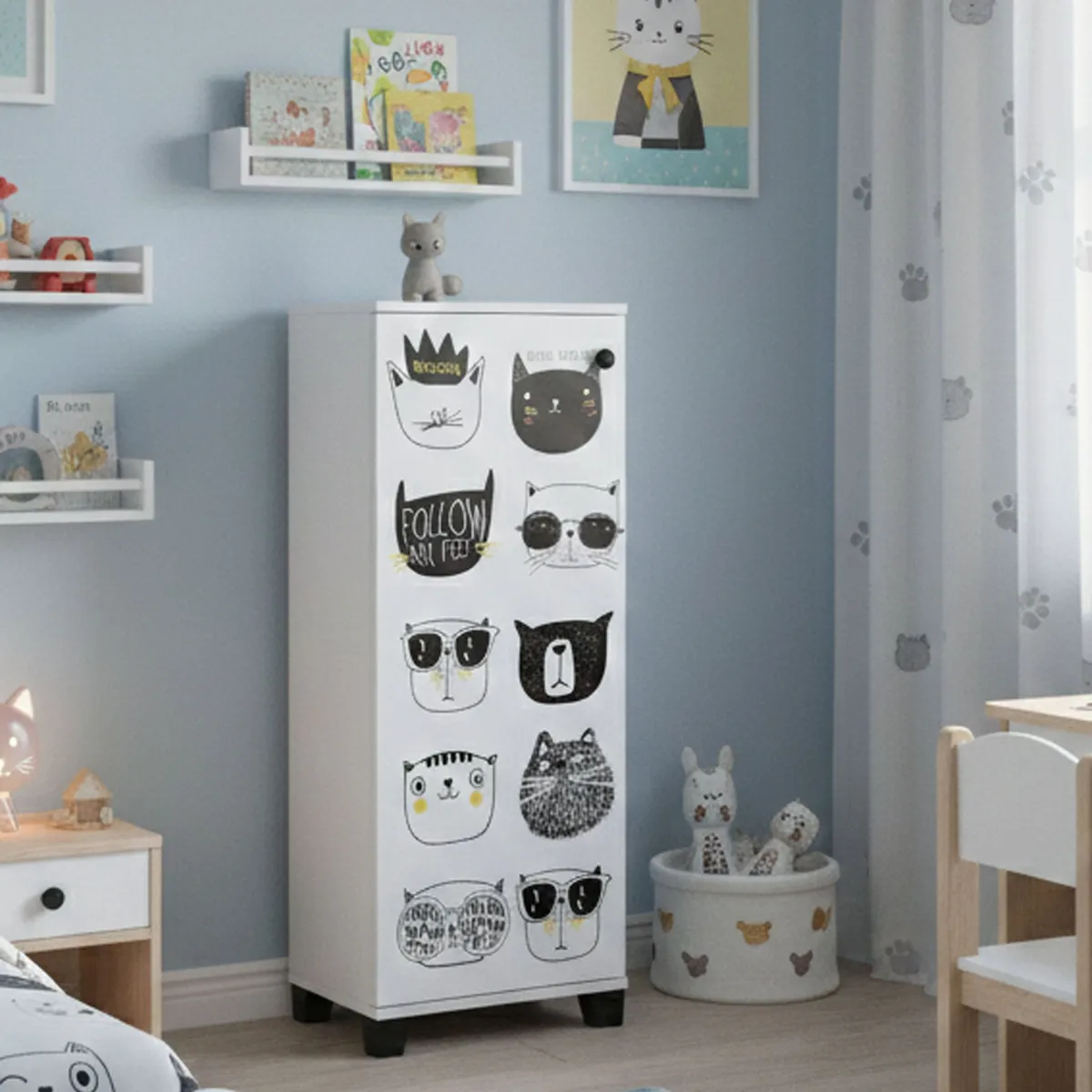 Scarpiere > Dmora Scarpiera bianca e nera 50x127h cm - Kika Nero, Bianco
