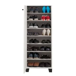 Scarpiere > Dmora Scarpiera bianca e nera 50x127h cm - Kika Nero, Bianco