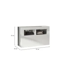Scarpiera bianca lucida 91x57h cm - Bernardin