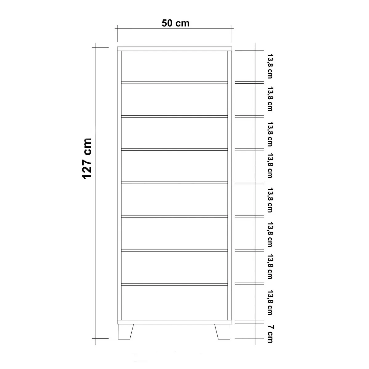 Scarpiere > Dmora Scarpiera bianca 50x127h cm - Kika Bianco